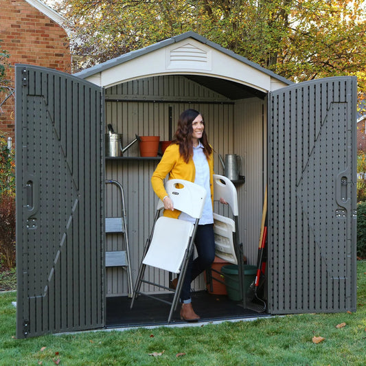 LIFETIME - Remise de Rangement Extérieur de 7 x 4,5 pi-outdoor-storage-shed-costco-2768226-2