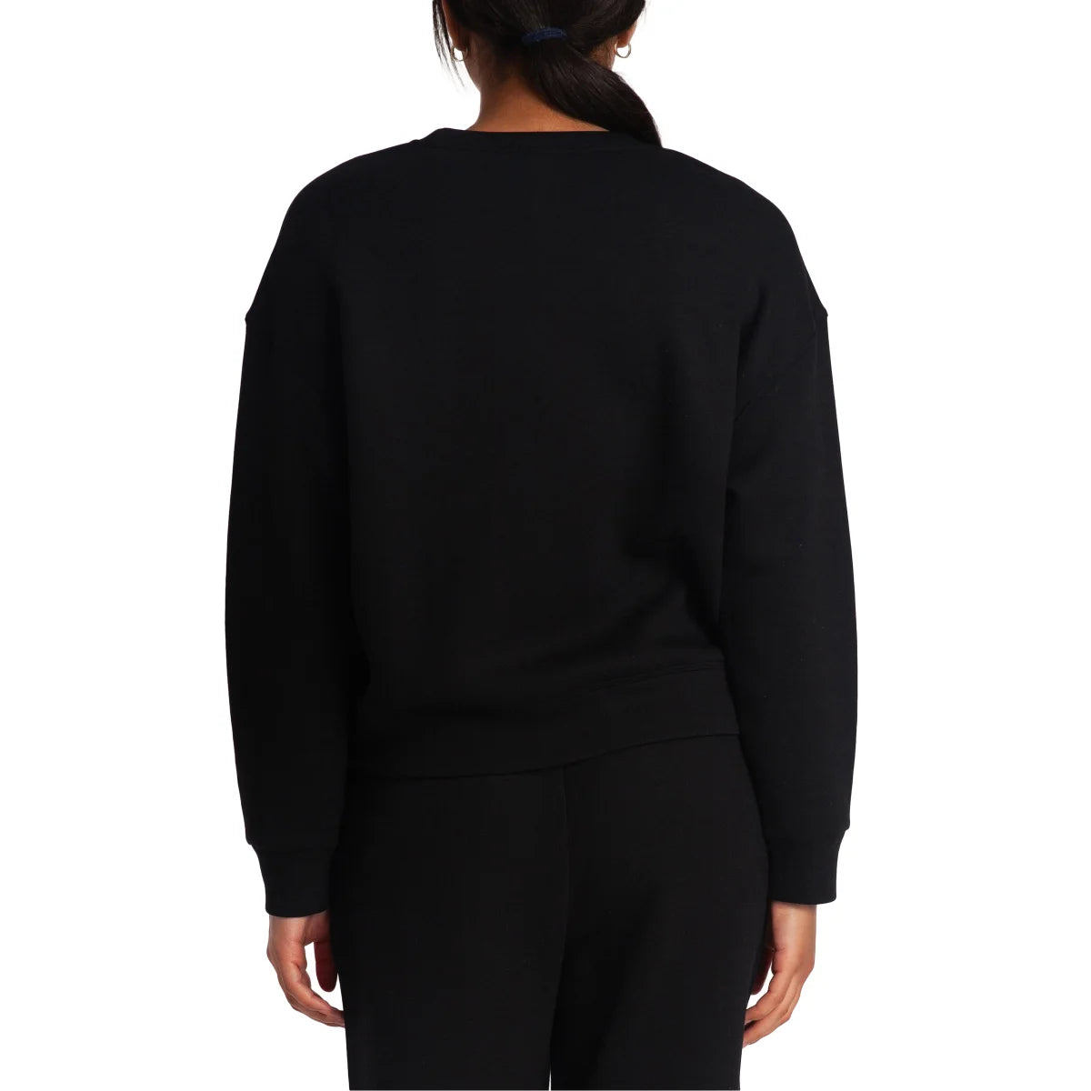 LAZYPANTS - Chandail à Col Rond en Molleton Doux-Womens-Double-Knit-Fleece-Crewneck-sweatshirt-1917547-1920929-Noir-Black