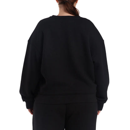LAZYPANTS - Chandail à Col Rond en Molleton Doux-Womens-Double-Knit-Fleece-Crewneck-sweatshirt-1917547-1920929-Noir-Black