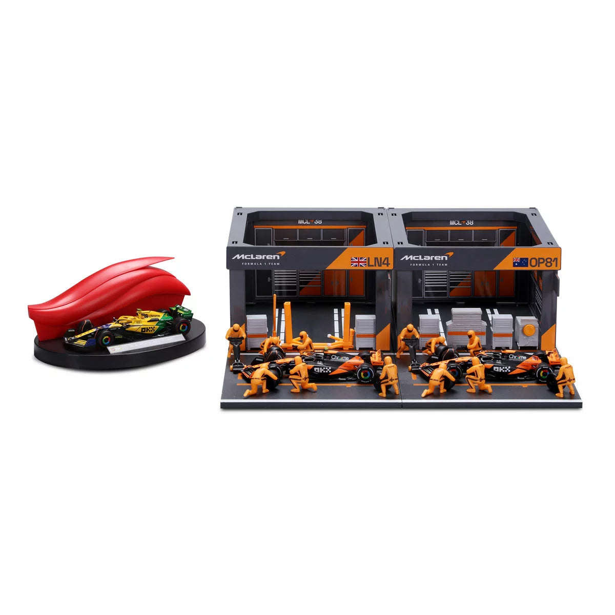 BURAGO - Ensemble d'Écurie de Formule 1-paddock-bundle-formula-costco-1851433-mclaren-orange-5