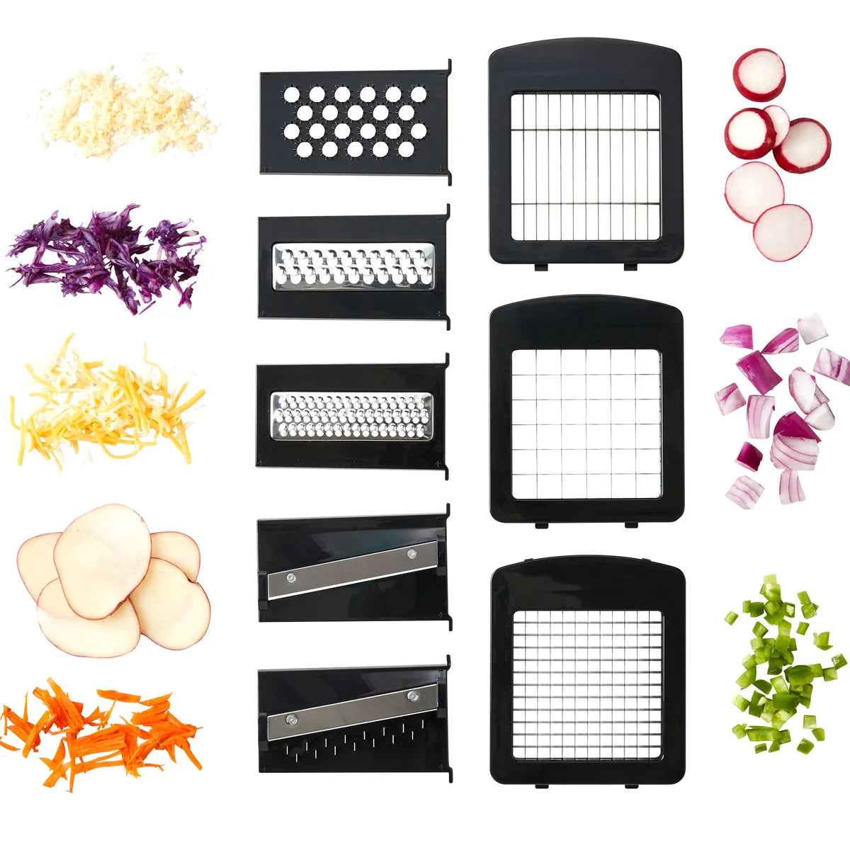 MIU - Hachoir à Légumes et Trancheuse, 11 Pièces-vegetable-chopper-and-slicer-costco-piece-1968698-6
