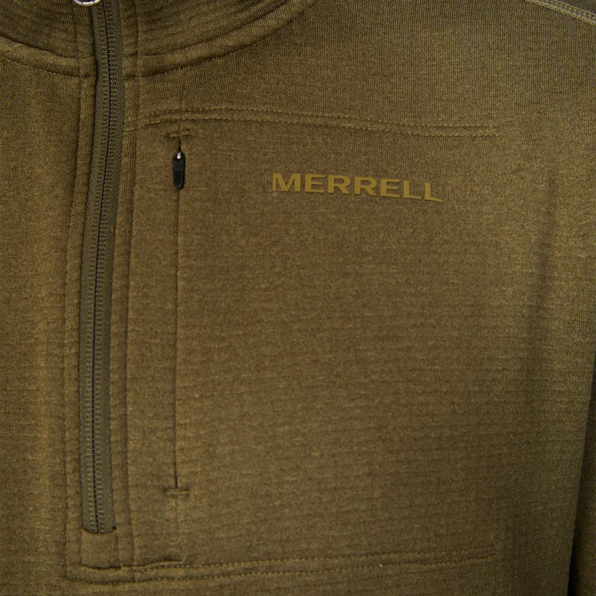 MERRELL - Chandail à Fermeture à Glissière un Quart pour Homme-Mens-1/4-Zip-Fleece-Sweater-Vert-Green-1926590-1962348