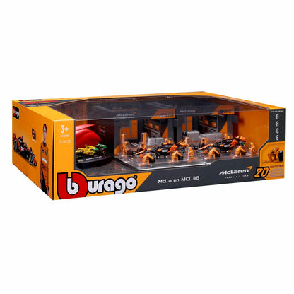 BURAGO - Ensemble d'Écurie de Formule 1-paddock-bundle-formula-costco-1851433-mclaren-orange-2