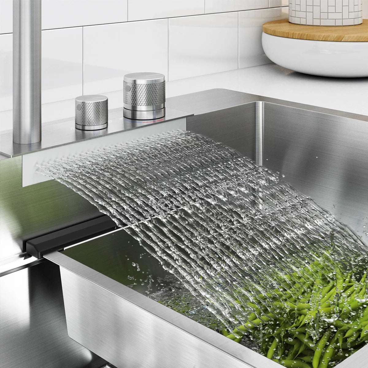 ARTIKA - Ensemble d'Évier à Cuve Simple en Acier Inoxydable avec Robinet et Accessoires NeoFlow-stainless-steel-single-bowl-sink-and-faucet-kit-work-centre-centre-de-travail-cuisine-kitchen-costco-1960832-3
