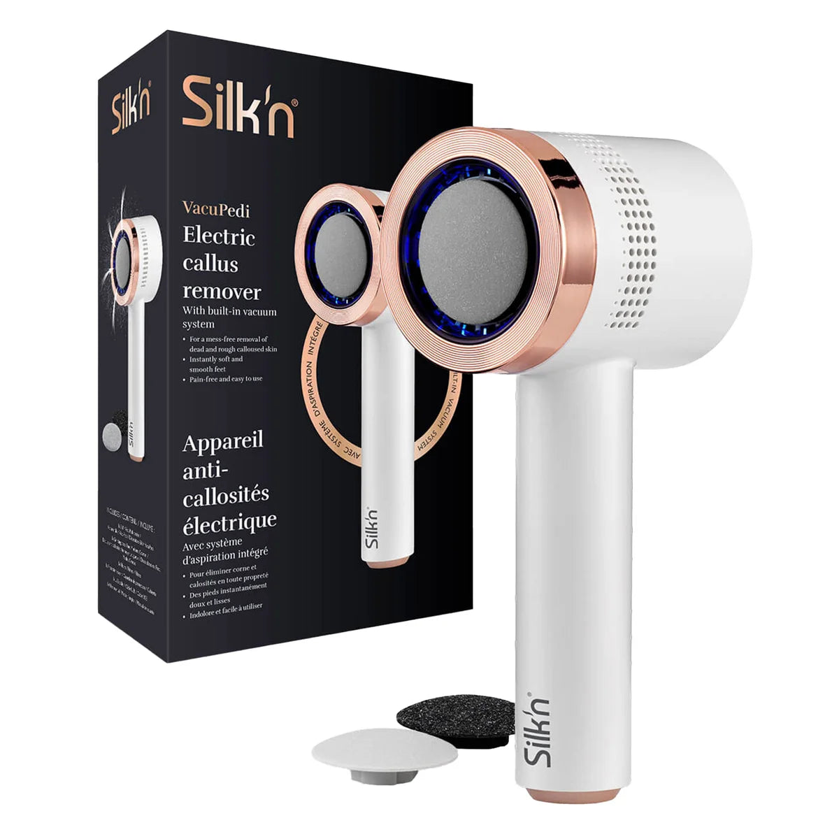 SILK'N - Appareil Anti-Callosités Électrique VacuPedi *Boite Ouverte*-electric-callus-remover-costco-1868750