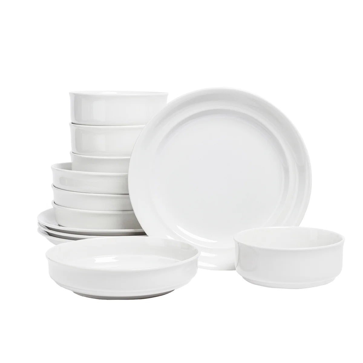 OVER &amp; BACK - Service de Vaisselle de 12 Pièces en Porcelaine&nbsp;-pocerlain-dinnerware-set-costco-1796157