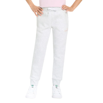 PUMA - Pantalon d'Entrainement en Molleton pour Fille-girls-fleece-jogger-costco-3415670-gris-grey-white-blanc