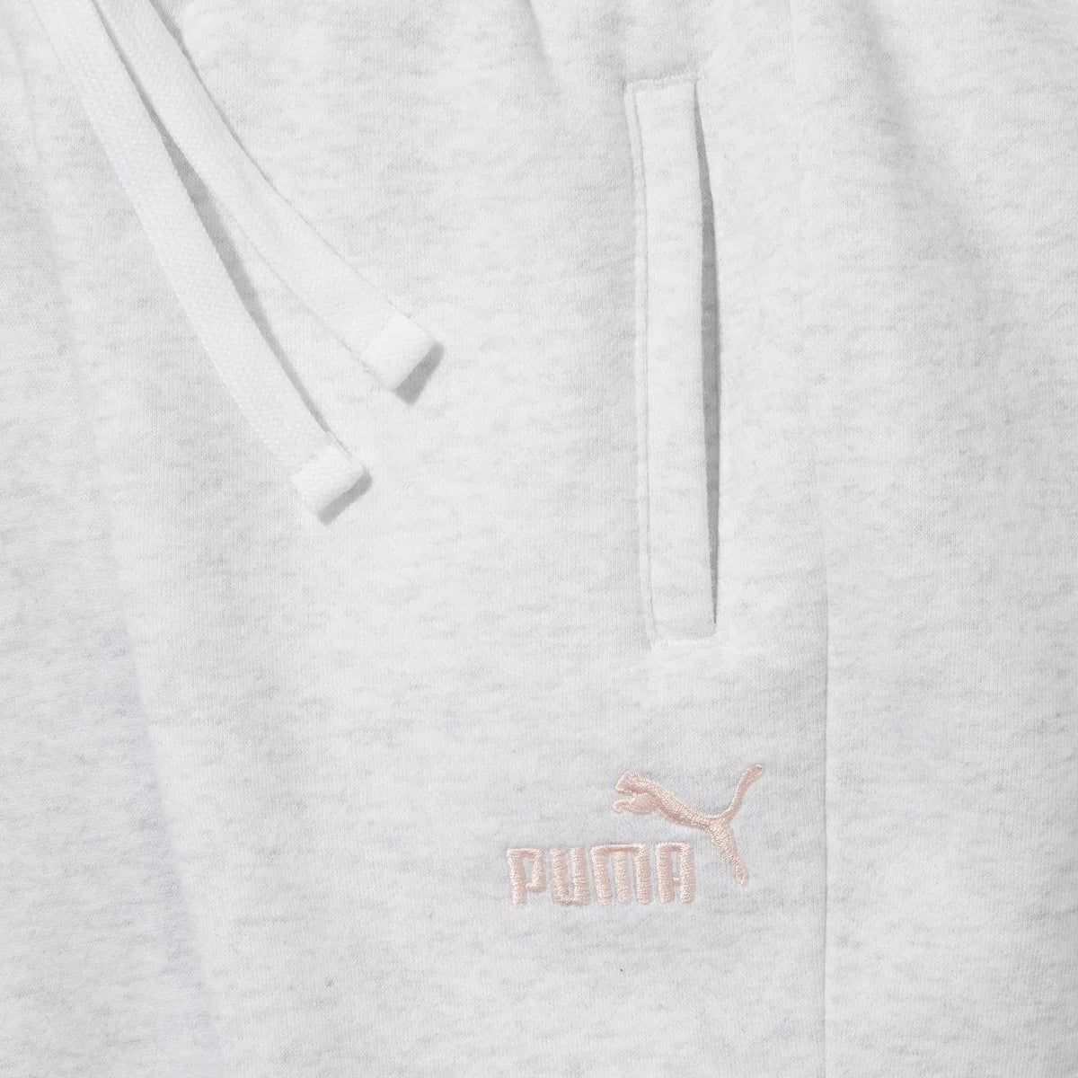 PUMA - Pantalon d'Entrainement en Molleton pour Fille-girls-fleece-jogger-costco-3415670-gris-grey-white-blanc-5