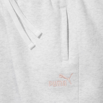PUMA - Pantalon d'Entrainement en Molleton pour Fille-girls-fleece-jogger-costco-3415670-gris-grey-white-blanc-5