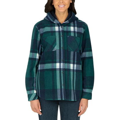 REALTREE - Veste-Chemise à Capuchon pour Femme-Womens-Bonded-Fleece-Hooded-Jacket-Vert-Green-5312000-1923723