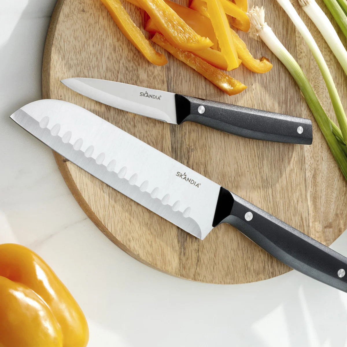 SKANDIA - Ensemble de 5 Couteaux avec Protège-Lames-blad-guards-knife-set-costco-1938125-5