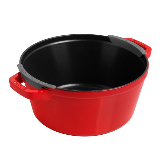 STAUB - Ensemble de Cocottes en Fonte Empilable, 4 Pièces *Boite Ouverte*-stackable-cast-iron-dutch-oven-set-piece-costco-1777875-cerise-cherry-rouge-red-2