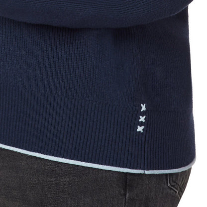 SCOTCH & SODA - Chandail Côtelé à Col Montant pour Femmes-womens-ribbed-mock-neck-pullover-1917512-1938880-marine-bleu-navy-blue-7