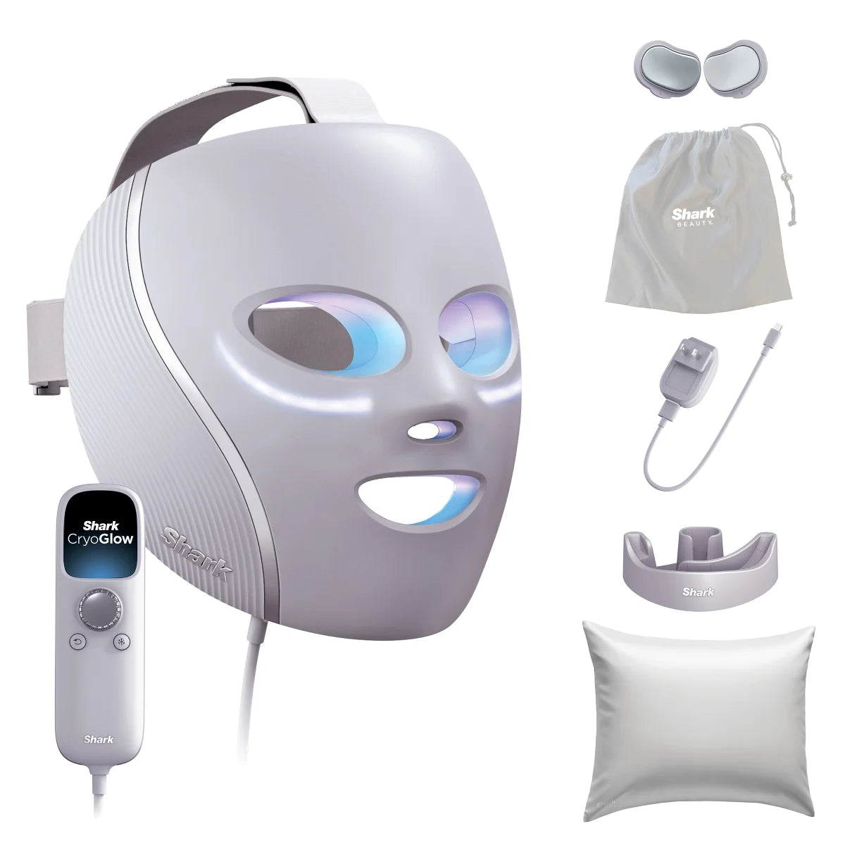 SHARK - Masque Visage à DEL Rafraichissant pour Contour des Yeux CryoGlow-under-eye-cooling+-led-better-aging-skin-clearing-mask-costco-1993899-FW332CCOPL