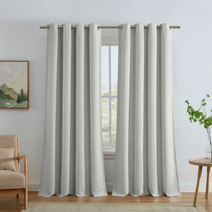 SUN+BLK - Ensemble de 2 Rideaux Totalement Obscurcissants Rhodes-total-blackout-curtains-set-of-costco-4595138-gris-pâle-light-grey