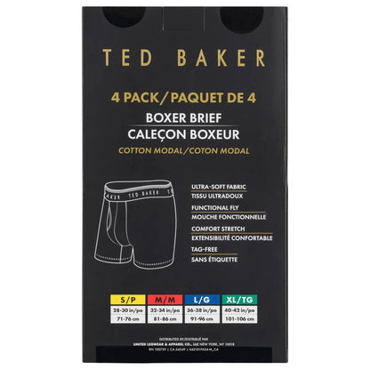 TED BAKER - Paquet de 4 Caleçon Boxeur pour Homme-PACK-MEN'S-BOXER-BRIEF-COSTCO-7947271-BLACK-NOIR-2