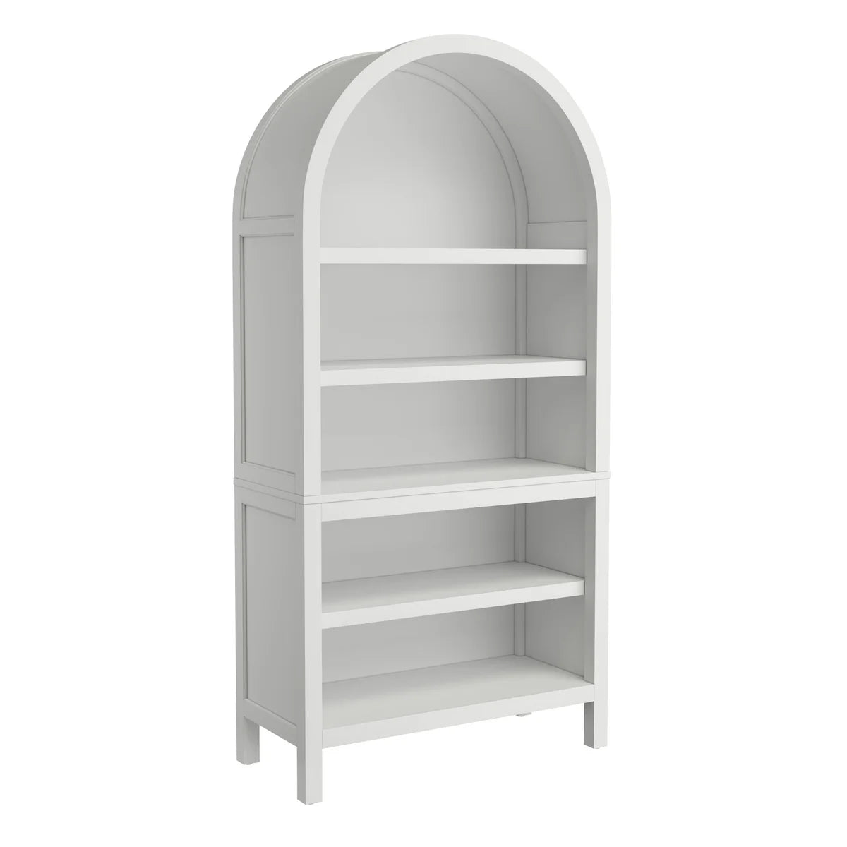 TRESANTI - Bibliothèque à Dessus Arrondi-arched-top-bookcase-mia-white-blanc-costco-1783090-BK754-F975