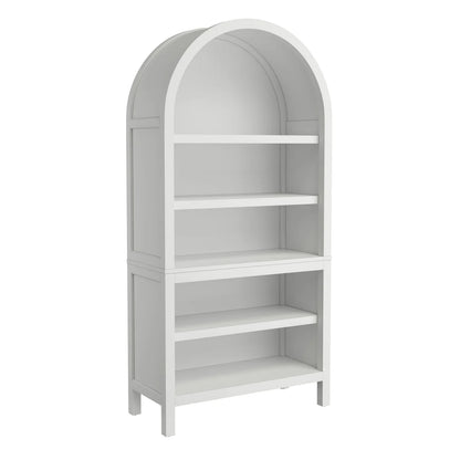 TRESANTI - Bibliothèque à Dessus Arrondi-arched-top-bookcase-mia-white-blanc-costco-1783090-BK754-F975