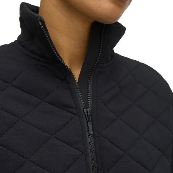 TILLEY - Haut Matelassé à Glissière un Quart pour Femme-Womens-Quilted-1/4-Zip-Pullover-Noir-Black-1947320-1953277
