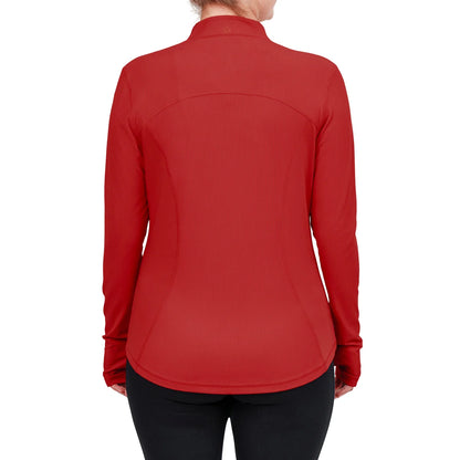 TUFF VEDA - Veste de Yoga Côtelée pour Femme-women's-ribbed-yoga-jacket-costco-6261002-rouge-red-4