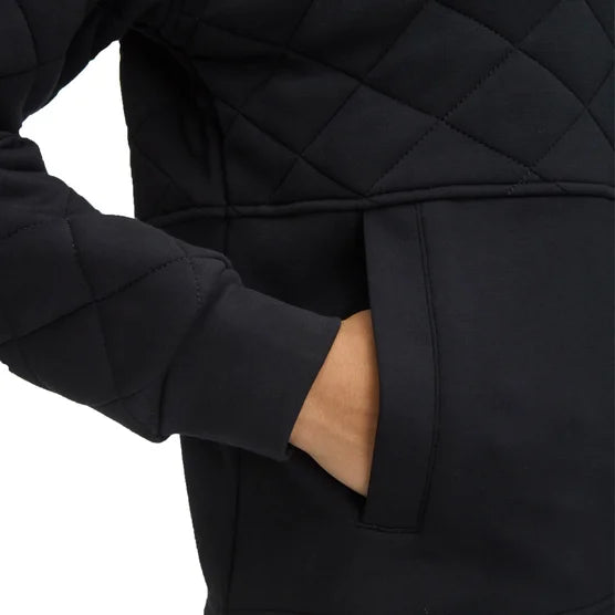 TILLEY - Haut Matelassé à Glissière un Quart pour Femme-Womens-Quilted-1/4-Zip-Pullover-Noir-Black-1947320-1953277