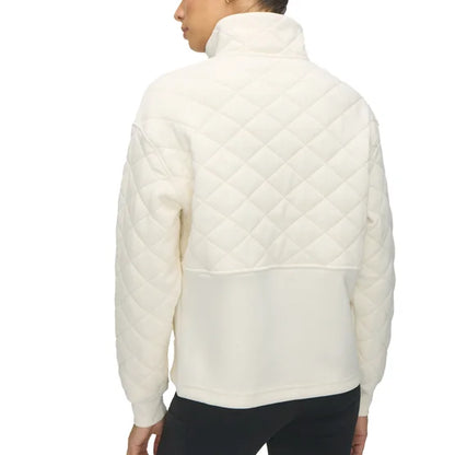 TILLEY - Haut Matelassé à Glissière un Quart pour Femme-Womens-Quilted-1/4-Zip-Pullover-Crème-Cream-1947324-1953278