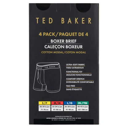 TED BAKER - Paquet de 4 Caleçon Boxeur pour Homme-PACK-MEN'S-BOXER-BRIEF-COSTCO-7947271-BLUE-BLEU-2