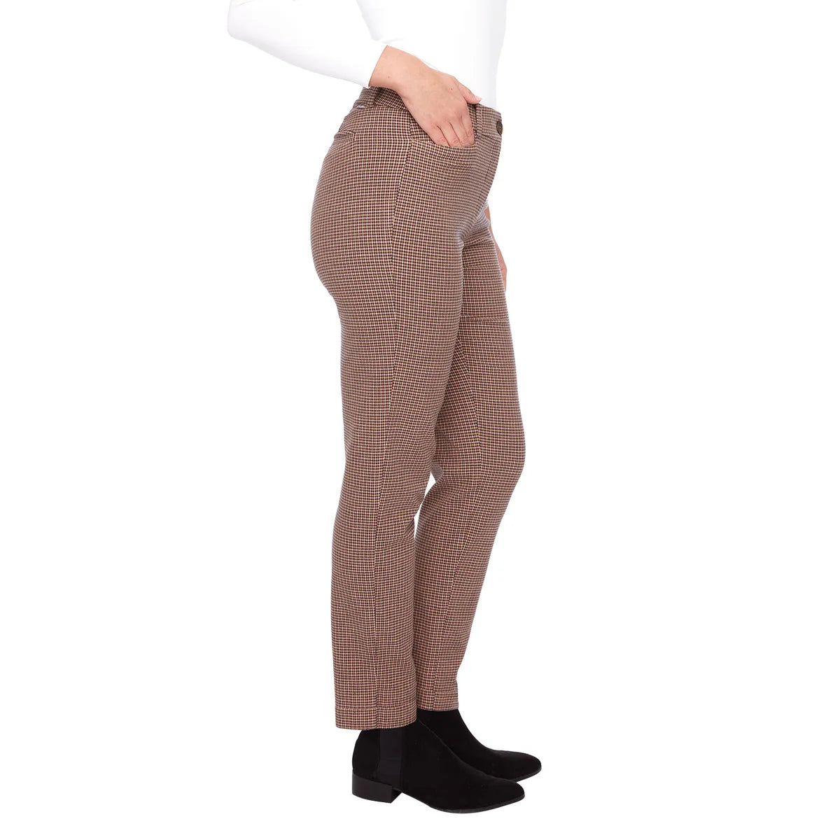 UP! - Pantalon en Coton Extensible pour Femme-women's-stretch-coton-pants-costco-2816134-brun-brown-2