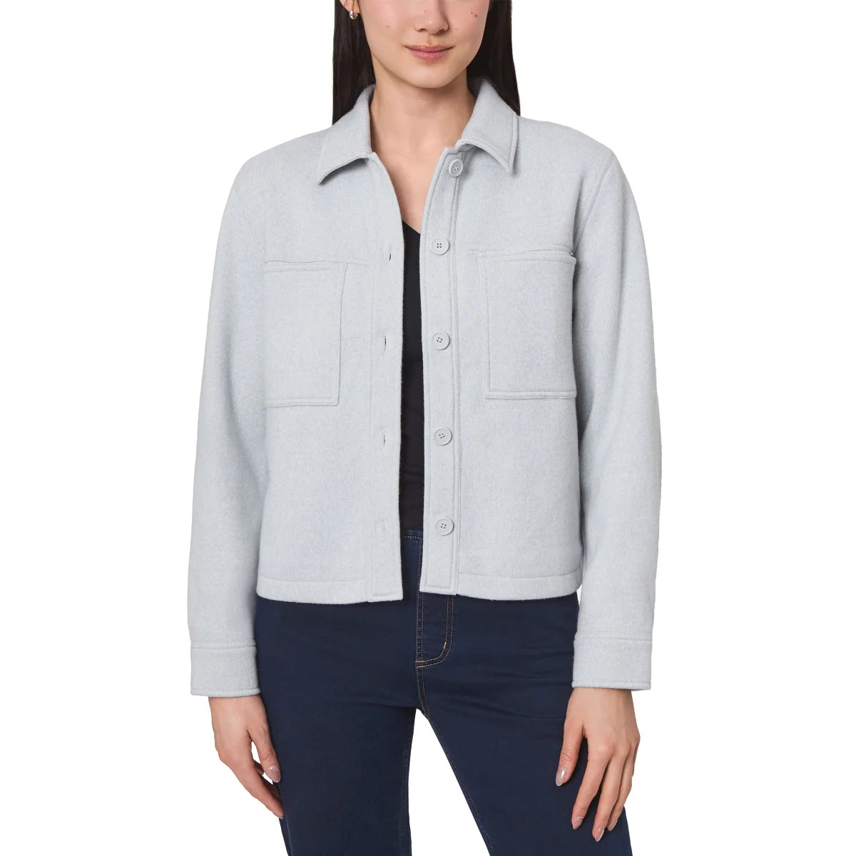 MONDETTA - Veste Courte en Tricot pour Femme-Womens-Knit-Cropped-Jacket-Gris-Grey-1919384-1929461
