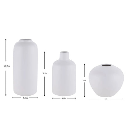 VCNY - Ensemble de 3 Vases en Grès-stoneware-vases-costco-1796133-white-blanc-5