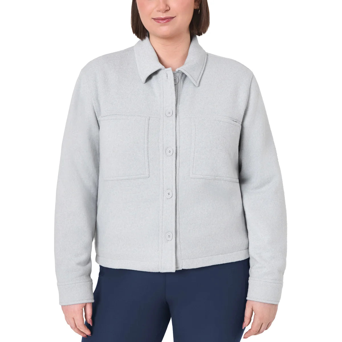 MONDETTA - Veste Courte en Tricot pour Femme-Womens-Knit-Cropped-Jacket-Gris-Grey-1919384-1929461