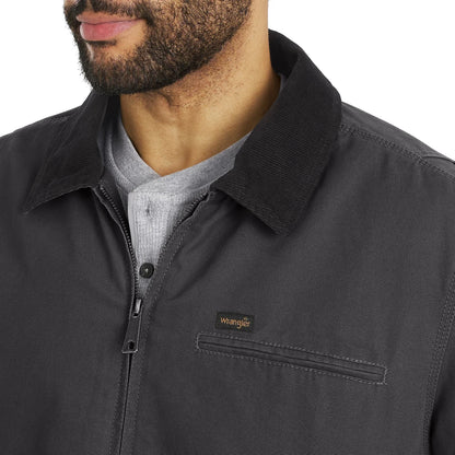 WRANGLER - Veste de Travail en Toile Pour Homme-Mens-Canvas-Work-Jacket-Gris-Grey-1795787-1938339