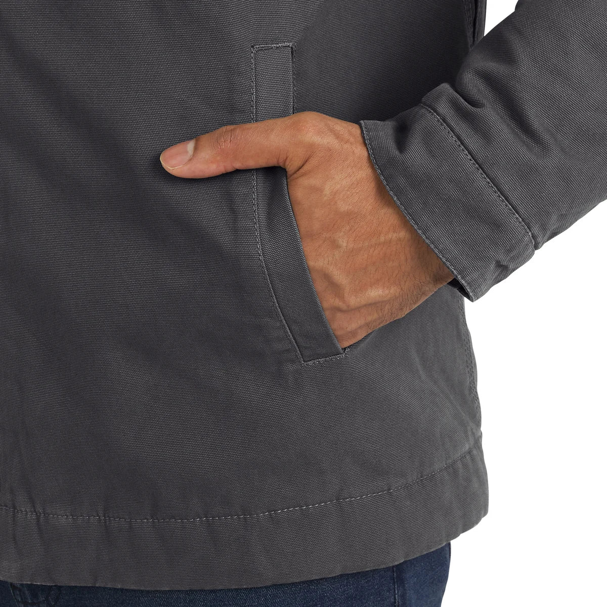 WRANGLER - Veste de Travail en Toile Pour Homme-Mens-Canvas-Work-Jacket-Gris-Grey-1795787-1938339