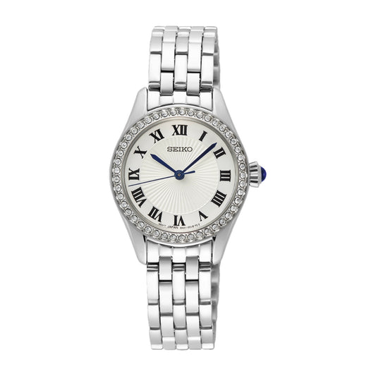SEIKO-MONTRE-FEMME-BLEU-BLANC-ARGENT