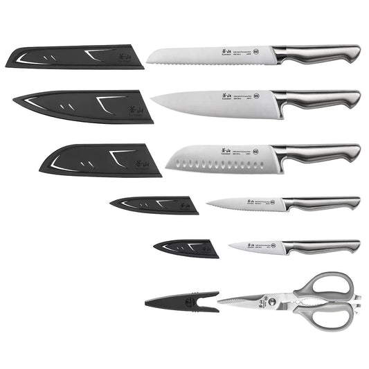 CANGSHAN-ENSEMBLE-COUTEAUX-6-SÉRIE-SANFORD-FOURREAUX-SERIES-SHEATHS-KNIFE-SET